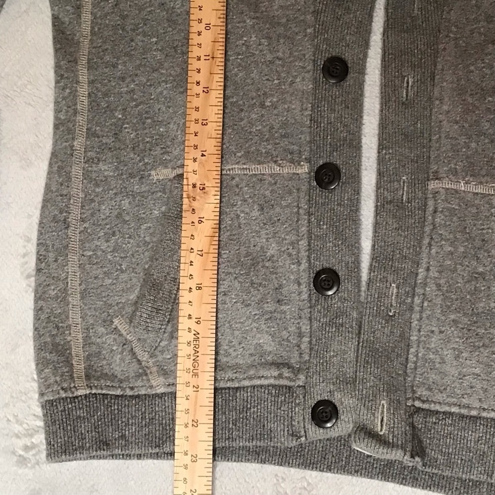 Y2K Men’s American Eagle Shawl CollarGrey Vintage Classic 1977 w/ pockets USXS - Picture 8 of 10